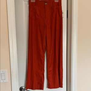 NWT Rust Orange Wide-Leg Pants by Maeve